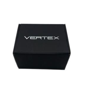 Black corrugated carton box